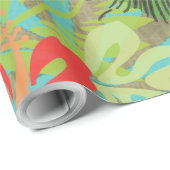 ハワイフラワーフラヴィンテージフローラグラフィック ラッピングペーパー (ロールコーナー)