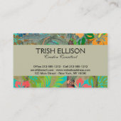 ハワイフラワーフラヴィンテージフローラグラフィック 名刺 (裏面)