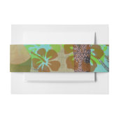 ハワイフラワーフラヴィンテージフローラグラフィック 招待状ベリーバンド (正面例)