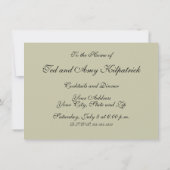 ハワイフラワーフラヴィンテージフローラグラフィック 招待状 (裏面)