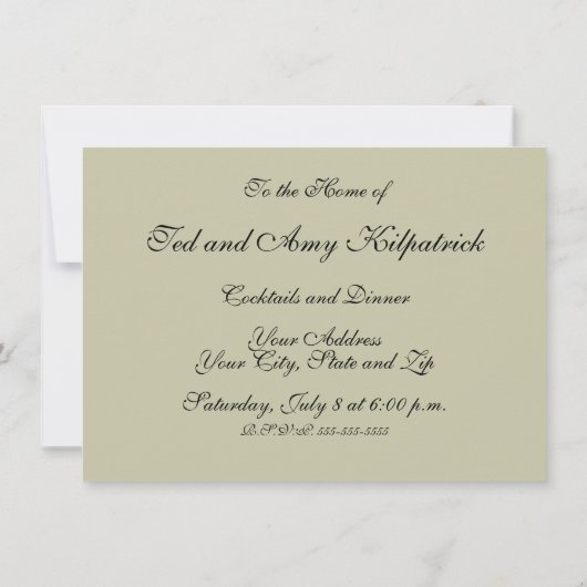 ハワイフラワーフラヴィンテージフローラグラフィック 招待状 (裏面)