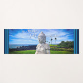 ハワイブッダ写真感動的引用文トロピカル ヨガマット (正面(横))