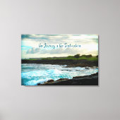 ハワイブラックサンドビーチジャーニー目的地 キャンバスプリント (正面)