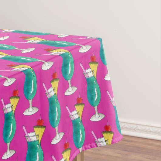 ハワイブルーハワイアンティキバーカクテルミックスドリンク テーブルクロス (インサイチュ)