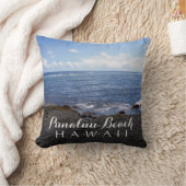 ハワイプナルゥビーチシーン クッション (ブランケット)