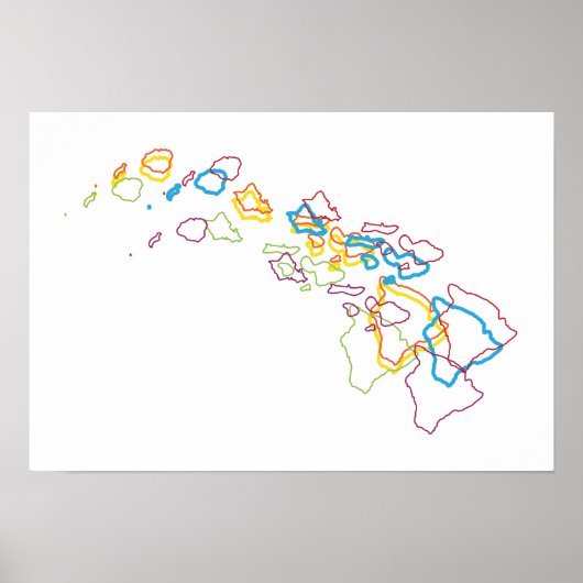 ハワイプライドぼやけ ポスター (正面)