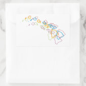 ハワイプライドぼやけ 長方形シール (バッグ)