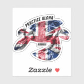 ハワイプラクティスアロハ – Tribal Honu HIFlag シール (シート)