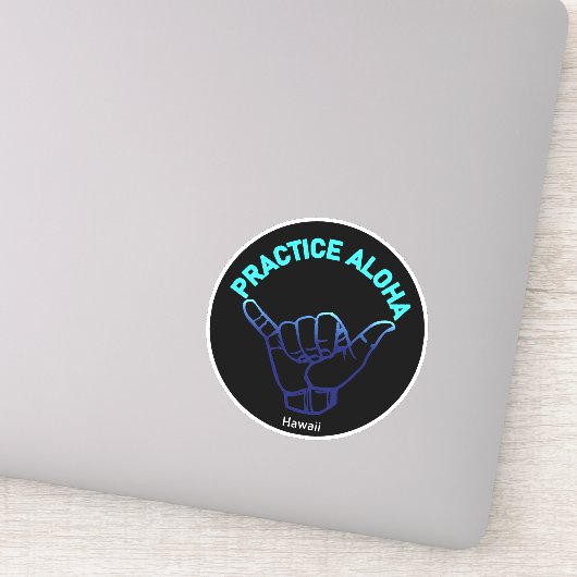 ハワイプラクティスアロハHIPacificつるシャカ（ルーズ） シール (詳細)