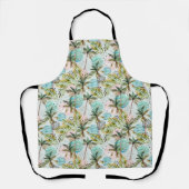 ハワイプリントフラワーコットン男性へエプロン&ウィメンズ エプロン (正面)
