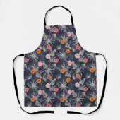 ハワイプリントフラワーコットン男性へエプロン&ウィメンズ エプロン (正面)
