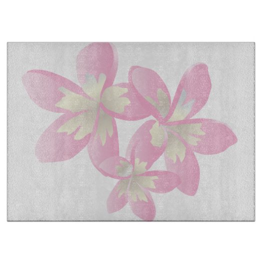 ハワイプルメリアの花 カッティングボード (正面)