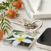 ハワイプルメリアの花 キーホルダー (正面右)