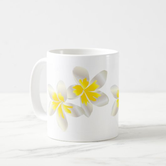 ハワイプルメリアの花 コーヒーマグカップ (正面左)