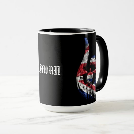 ハワイホヌトライバルフックHIFlag マグカップ (正面右)