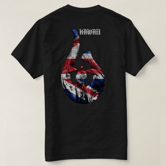 ハワイホヌトライバルフックHIFlag Tシャツ (デザイン裏面)