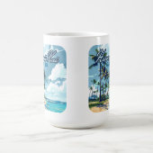 ハワイホノルルオアフハワイレトロ コーヒーマグカップ (中央)