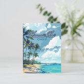 ハワイホノルルオアフハワイレトロ ポストカード (スタンド正面)