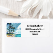 ハワイホノルルオアフハワイ差出人住所 ラベル (インサイチュ)