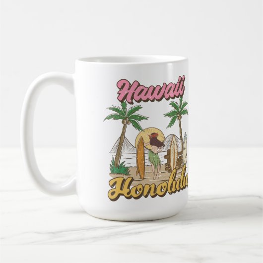 ハワイホノルル コーヒーマグカップ (左)