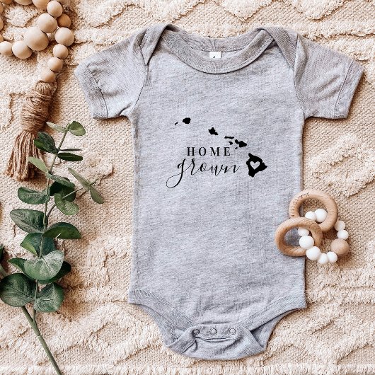 ハワイホームグロウン州ティー ベビーボディスーツ