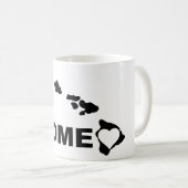 ハワイホーム遠くにfrom州マグまたはタンブラー コーヒーマグカップ (正面右)