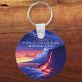 ハワイボルカノスナショナルパークビッグアイランドレトロ キーホルダー (裏面)