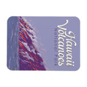 ハワイボルカノナショナルパークイラストレーショントラベル マグネット (横)