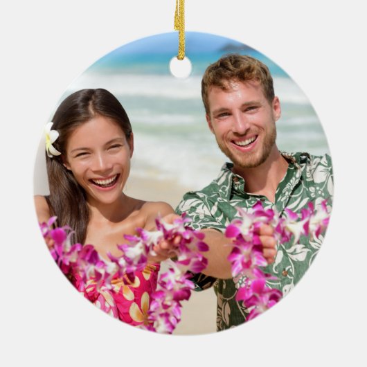 ハワイメレカリキマカ写真2手のひらストリングライト セラミックオーナメント (裏面)