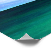 ハワイモクルア諸島海アートポスタープリント ポスター (角)