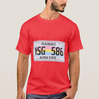 ハワイライセンスプレートオーバーサイズ Tシャツ