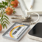 ハワイライセンスプレート(カスタマイズ可能) キーホルダー (正面右)