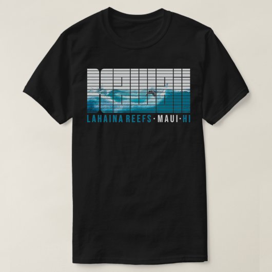 ハワイラハイナマウイハワイアンサーフィン Tシャツ (デザイン正面)