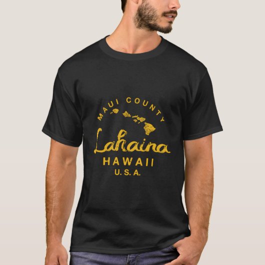ハワイラハイナマウイハワイアン諸島 Tシャツ (正面)