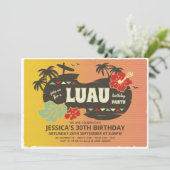 ハワイルアウ(ハワイ式宴会)パーティの招待状 招待状 (スタンド正面)