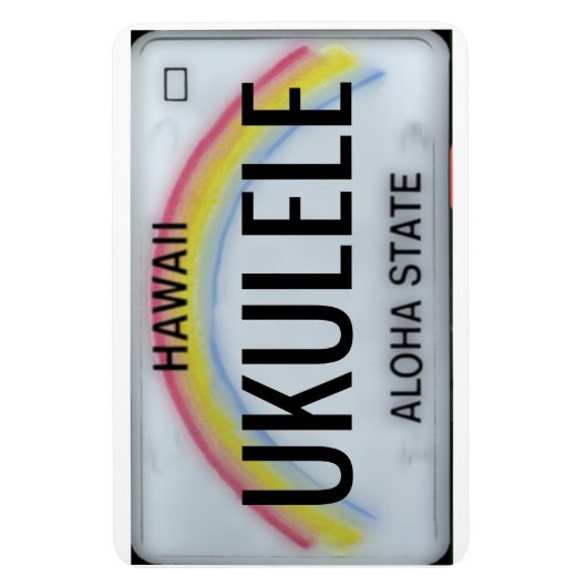 ハワイレインボーライセンスプレートフレキシブル マグネット (縦)