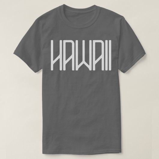 ハワイレトロホワイト文字Tシャツ Tシャツ (デザイン正面)
