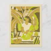 ハワイヴィンテージアートウィメ離れント ポストカード (正面)