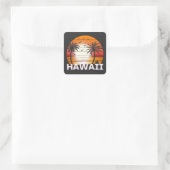 ハワイヴィンテージパームツリーズサマービーチ スクエアシール (バッグ)