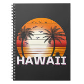 ハワイヴィンテージパームツリーズサマービーチ ノートブック (正面)