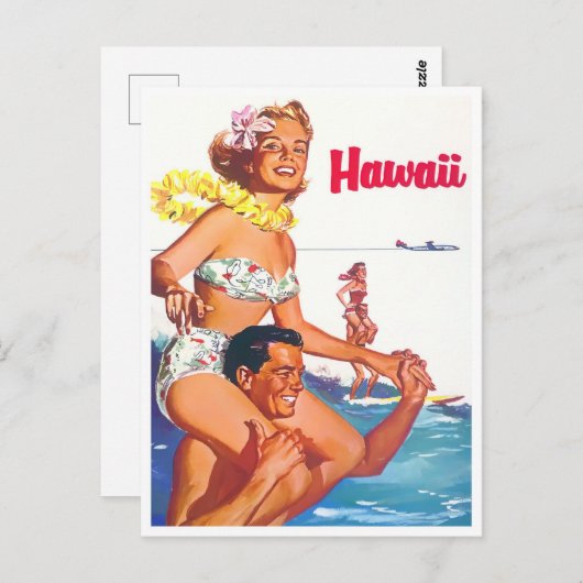 ハワイヴィンテージ旅行はがき ポストカード (正面/裏面)