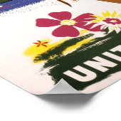 ハワイヴィンテージ旅行ポスター復元 ポスター (角)