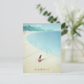 ハワイヴィンテージ旅行ポスター – アートポストカード ポストカード (スタンド正面)
