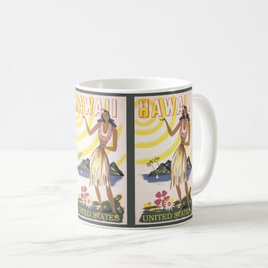 ハワイヴィンテージ旅行 コーヒーマグカップ (正面右)