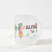 ハワイ休暇 フロストグラスマグカップ (正面右)