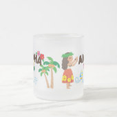 ハワイ休暇 フロストグラスマグカップ (中央)