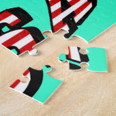 ハワイ写真とアメリカ国旗の文字 ジグソーパズル (側面)