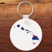 ハワイ国旗の地図 キーホルダー (正面)