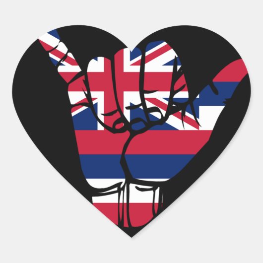 ハワイ国旗の釈迦記号 ハートシール (正面)