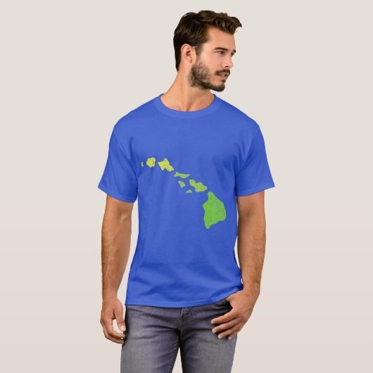 ハワイ地図ハワイアン Tシャツ (正面フル)